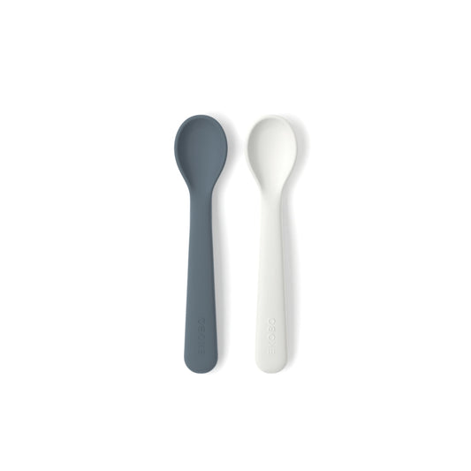 set van 2 silicone lepels - cloud/storm