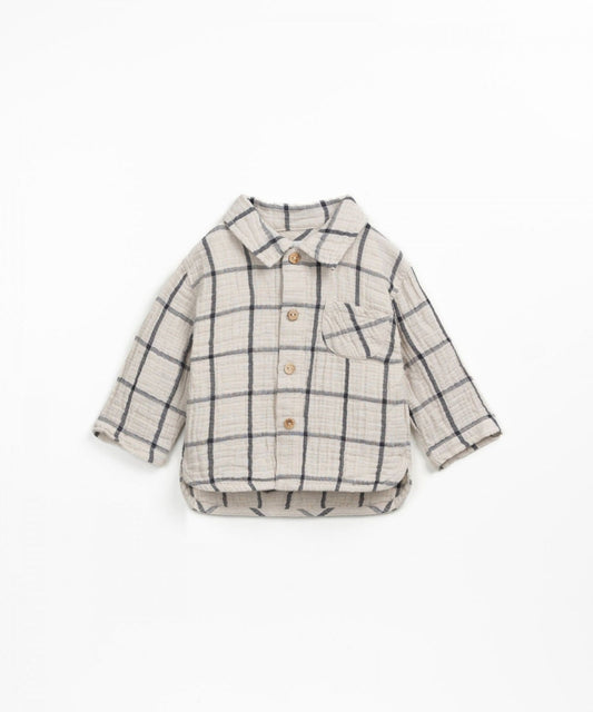 checked woven shirt