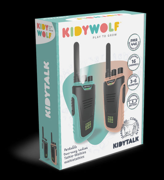 kidytalk - walkietalkies met groot bereik - nude/cyaan