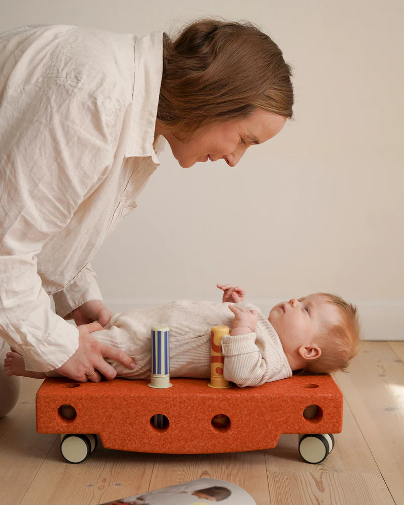 baby activity set - burnt orange/dusty green