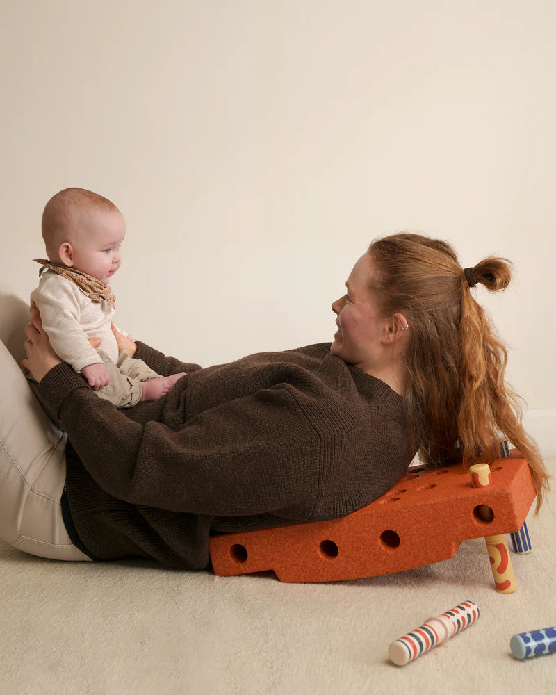 baby activity set - burnt orange/dusty green