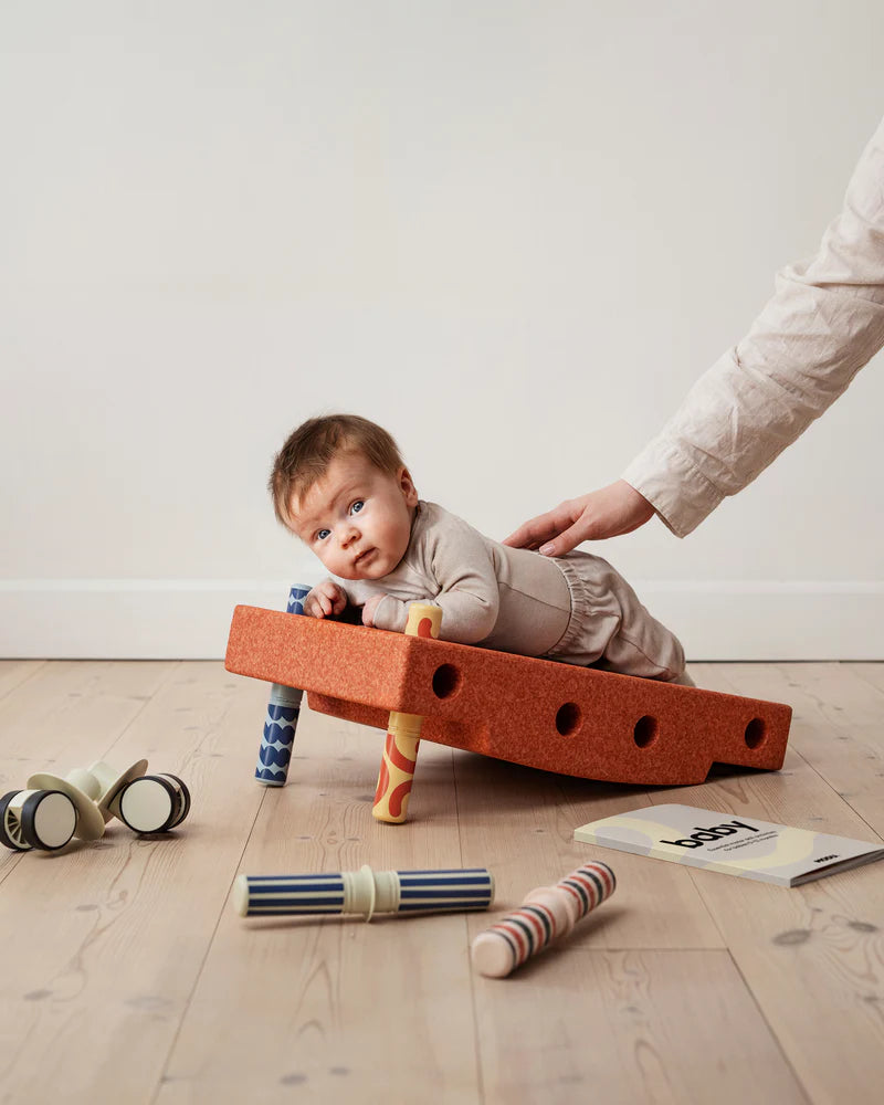 baby activity set - burnt orange/dusty green